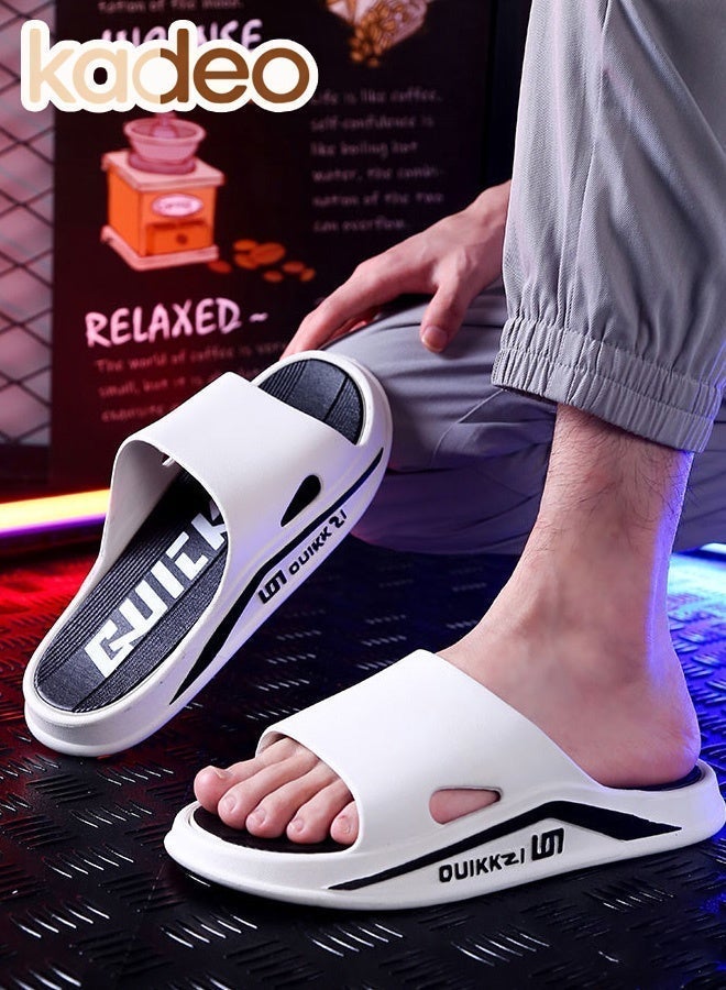 kadeo Comfort Foam Slide Slippers with Anti-Slip Sole, Soft Cushion House Sandals, Quick Dry Open Toe Slides for Home, Bathroom, Garden, Pool and Travel - Image 1