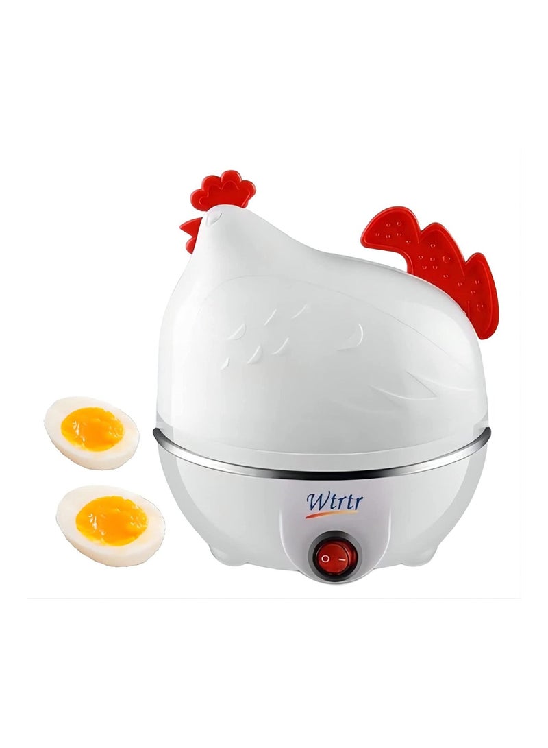 Wtrtr طباخ دجاج كهربائي مع غطاء أوتوماتيكي وعاء تسخين مغلي بسعة 7 بيضات وقياس الماء للأجهزة المنزلية - Image 1