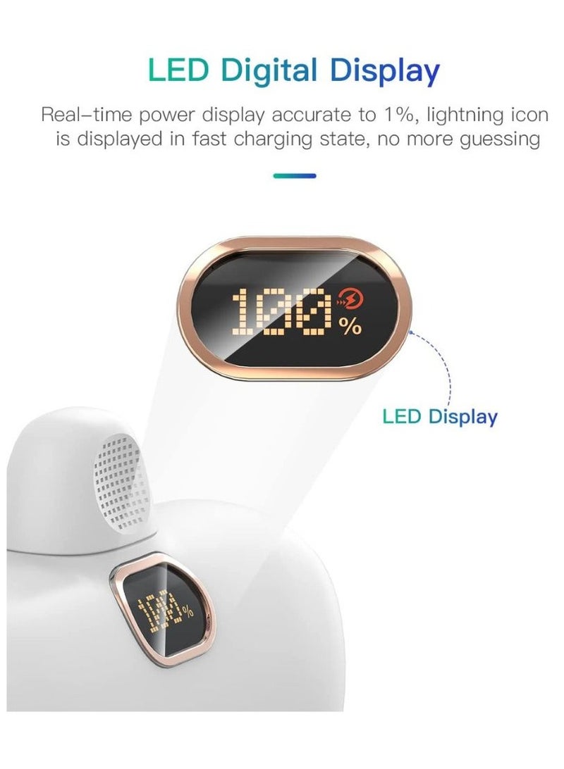 كولا شاحن محمول صغير من Kuulaa ، بنك طاقة سريع الشحن بسعة 5000 مللي أمبير / ساعة 20 واط PD فائق الصغر ، شاشة رقمية LED لبطارية لاسلكية متوافقة مع  أجهزة Android مثل Samsung Galaxy و Pixel و Moto و LG و Hua - Image 3