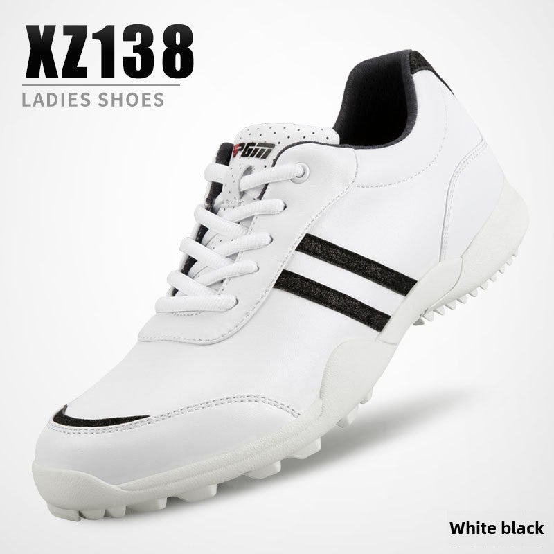 Generic PGM Golf Shoes Womens Sports Shoes Flash Parallel Bars Waterproof Breathable Womens Shoes Sneakers Factory Direct Supply XZ138 white and black 