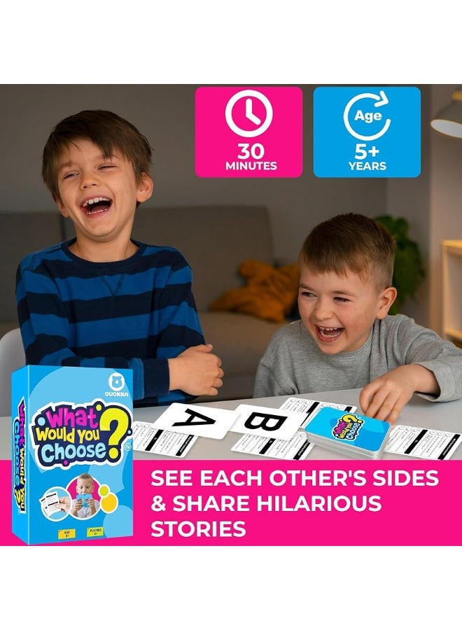 QUOKKA Board Game for 8-12 Year Olds - Family Card Game for Kids Ages 6-8 - What Would You Choose | Do Kids Rather? | Pick Your Answer | Get to Know You - Fun Game Night for Boys & Girls - Image 5