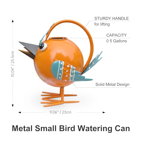FGYPYLFF Metal Cute Bird Watering CanWatering Can IndoorOutdoor Plants Decorative Functional 18 L05 Gallon Water Pot for House Flowers Plant HomeFarmhouse Garden Decor - Image 3