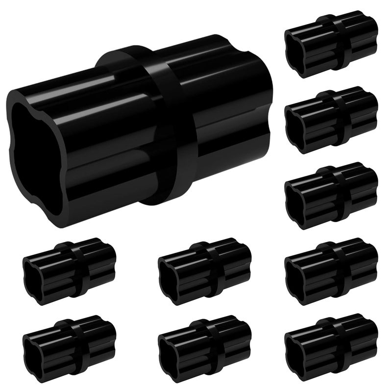 FORMUFIT F114ICO-BK-10 Internal PVC Coupling, Furniture Grade, 1-1/4" Size, Black (Pack of 10) - Image 1