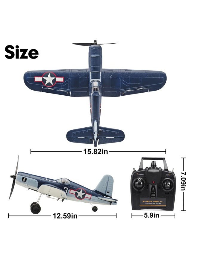 RoofWorld 2023 New Upgrade F4U Corsair RC Plane 4 Channel RTF Remote Controlled Aircraft RC Airplane for Beginners Adult with Xpilot Stabilization System & One Key Aerobatic - Image 2
