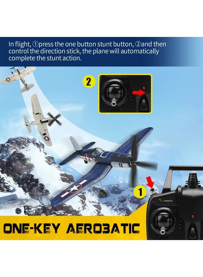 RoofWorld 2023 New Upgrade F4U Corsair RC Plane 4 Channel RTF Remote Controlled Aircraft RC Airplane for Beginners Adult with Xpilot Stabilization System & One Key Aerobatic - Image 4