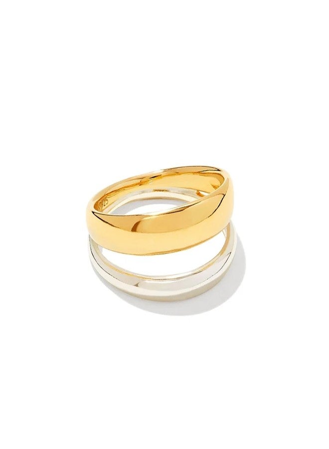 Kendra Scott Meg Double Band Ring, 18k Gold Vermeil, Demi-Fine Jewelry for Women, Size 9 - Image 1