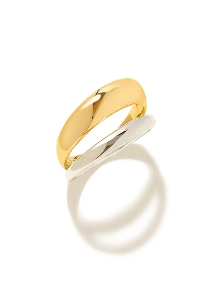 Kendra Scott Meg Double Band Ring, 18k Gold Vermeil, Demi-Fine Jewelry for Women, Size 9 - Image 2