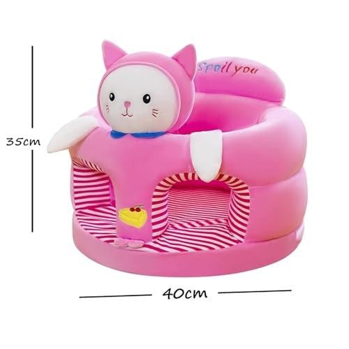 AVSHUB Baby Sofa Chair for 0 to 3 Years Seat or Rocking Chair | Soft Stuffed Animals Plush Cushion Couch | Sitting Stool for Kids Birthday Gift (Pink) - Image 3