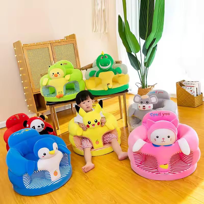 AVSHUB Baby Sofa Chair for 0 to 3 Years Seat or Rocking Chair | Soft Stuffed Animals Plush Cushion Couch | Sitting Stool for Kids Birthday Gift (Pink) - Image 4