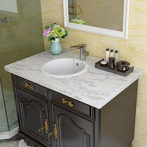 HOME13™ Marble Wallpaper Peel & Stick Contact Paper Self Adhesive Decorative Removable Waterproof Wallpaper for Kitchen Cabinet and Furniture Countertops (24 X 100 INCH, White Grey Matte) - Image 5