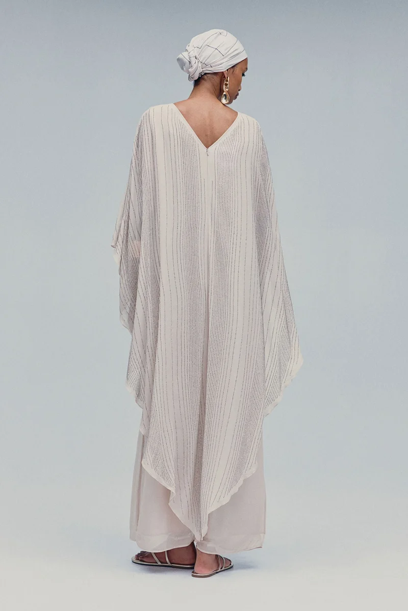 H&M Rhinestone-embellished cape dress