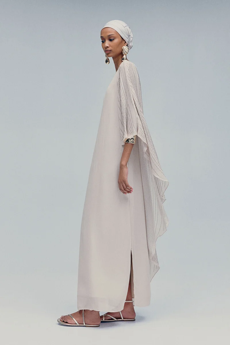 H&M Rhinestone-embellished cape dress
