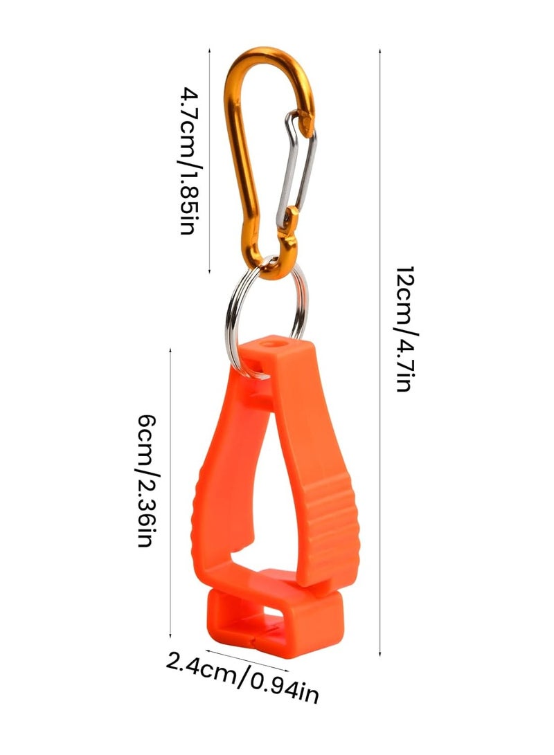 Generic Pack of 6 glove clips, colourful glove holder, glove clip, glove clips, holder with carabiner, safety work glove, grabber clip, glove holder for work, glove, key, helmet, towel - Image 1