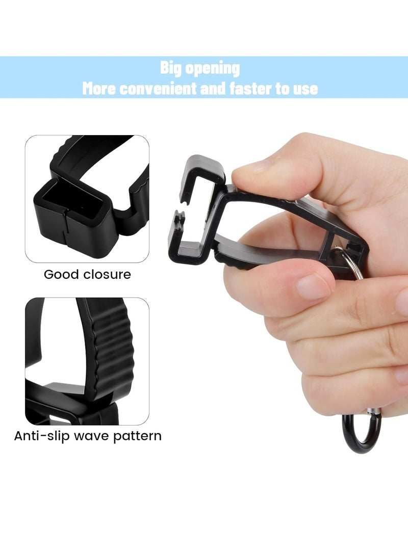 Generic Pack of 6 glove clips, colourful glove holder, glove clip, glove clips, holder with carabiner, safety work glove, grabber clip, glove holder for work, glove, key, helmet, towel - Image 2