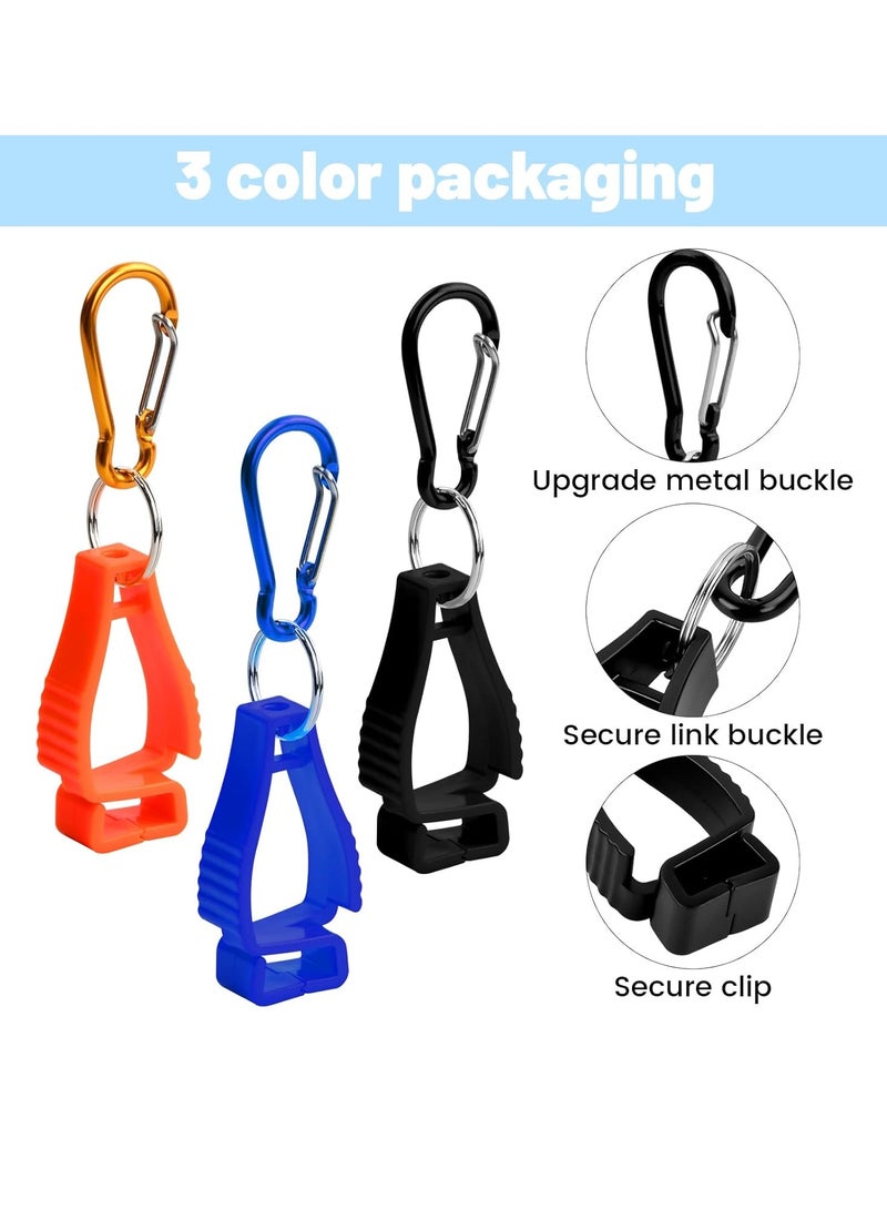 Generic Pack of 6 glove clips, colourful glove holder, glove clip, glove clips, holder with carabiner, safety work glove, grabber clip, glove holder for work, glove, key, helmet, towel - Image 3