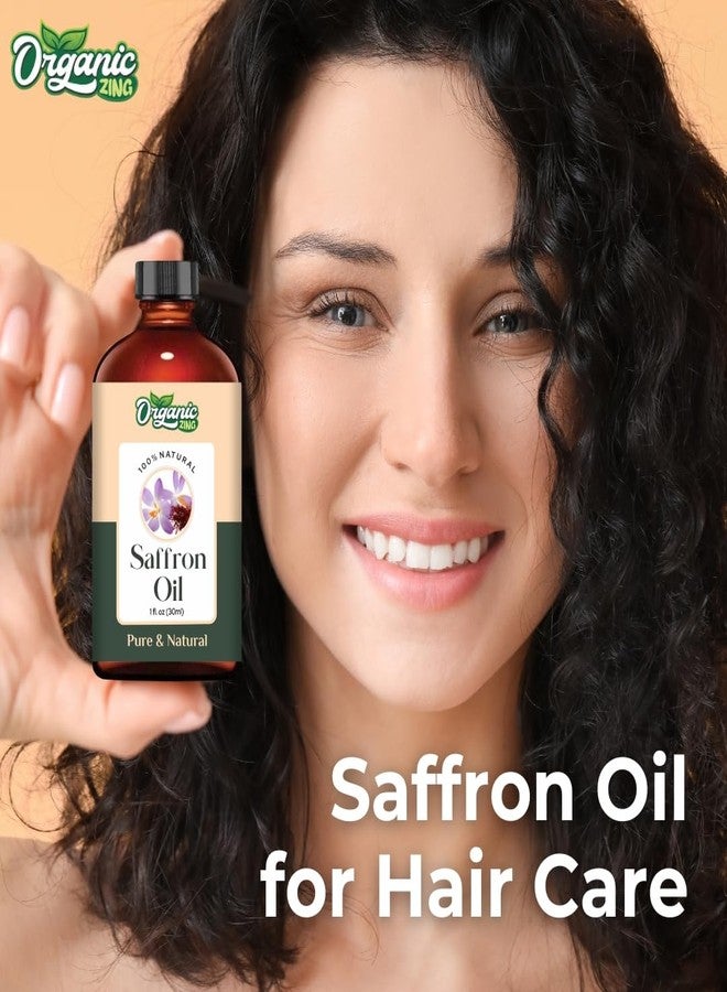 Organic Zing Saffron Oil 30 ml (1.01 fl oz) – Genuine Crocus sativus Infused Carrier Oil for Brightening Facial Formulations, Skin Care & Hair Treatments - Image 2