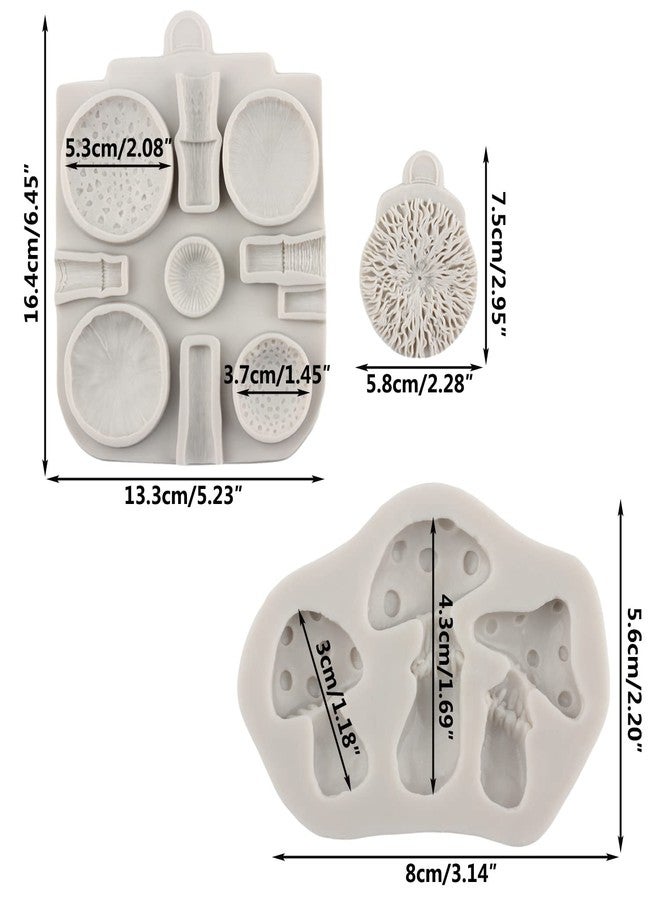 Sijiangmold 3D Mushroom Fondant Silicone Molds Mushroom Chocolate Mold For Cake Decorating Chocolate Candy Polymer Clay Resin Gum Paste Set Of 2 - Image 2