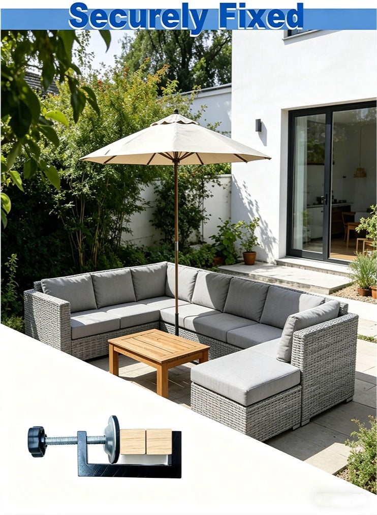 4PCS Adjustable Patio Furniture Clips, 4PCS Sectional Couch Connectors for Outdoor Rattan Wicker Furniture, Sofa Section Clamps & Fasteners for Keeping Furniture Together - Image 3