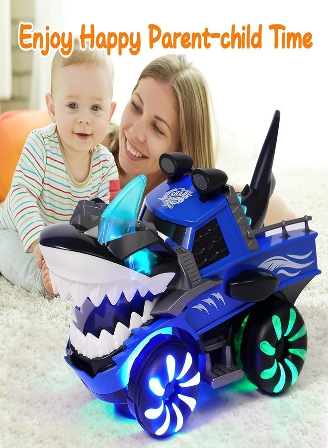 CIRBOX Dyno-Mite Baby Shark Car Toy for Toddlers - Musical Blue Shark Vehicle with Flashing Lights & Spinning Wheels, Gift for Boys & Girls (Ages 1-5) - Image 2