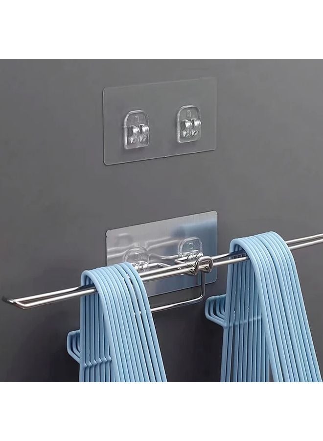 5pcs SMD Adhesive Bathroom Shelf Hooks Tripod Frame Storage Utility Hooks - Image 3