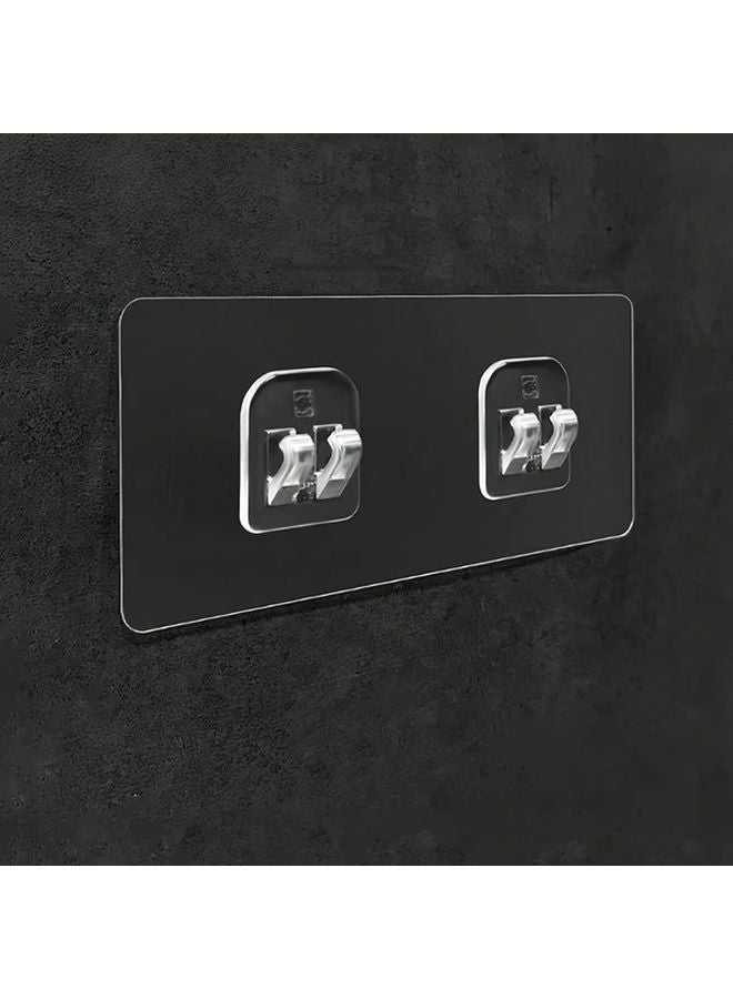 5pcs SMD Adhesive Bathroom Shelf Hooks Tripod Frame Storage Utility Hooks - Image 5