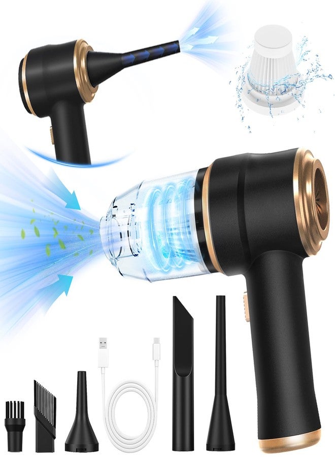 BELIBUY Mini Car Vacuum Portable Cordless Handheld Vacuum Cleaner and Air Duster 2 in 1 with Multi-Nozzles for Car, Computer, Sofa, Office, Pet, Home - Image 1