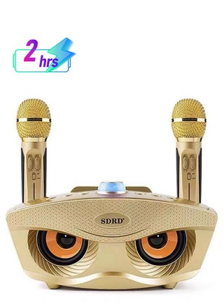 Wireless Bluetooth Speaker With 2-Piece Mic Gold - pzsku/Z28E6E45E5FF13A8B085BZ/45/1743923911/ac4436d6-b715-4077-82f9-745055624d20