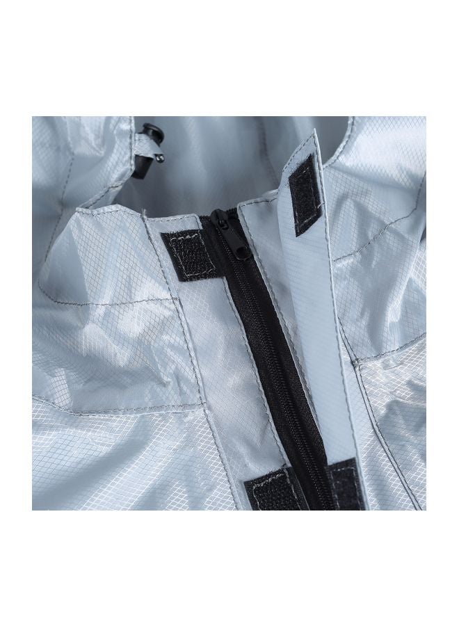 Hooded Raincoat with Reflective Stripes - Image 3