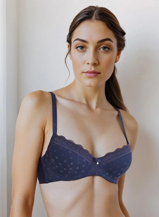 Balconette Bra with Hook and Eye Closure
