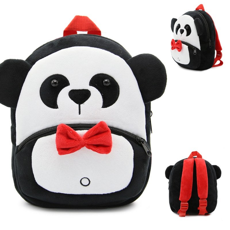 Plush Kids Backpack, Panda Animal Design, Soft Lightweight School Bag for Toddlers and Preschool Kids - Image 5