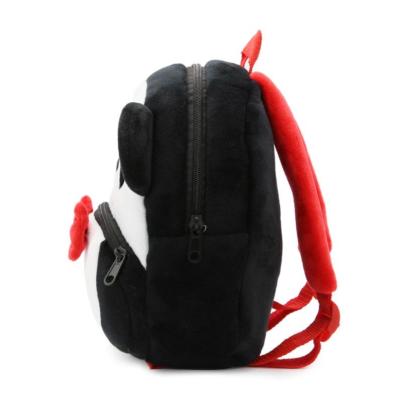 Plush Kids Backpack, Panda Animal Design, Soft Lightweight School Bag for Toddlers and Preschool Kids - Image 3