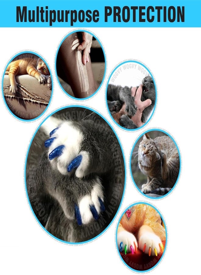 BohoBark Cat Nail Protector Colorful Covers | Pet Soft Safe & Anti Scratch Paw Claw Cap | 20 pcs Nail Care Cover for Cats and Dogs - (X-Small, Color May Vary) - Image 4