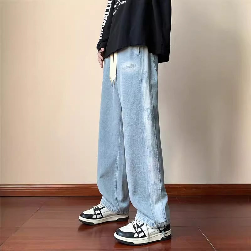 Unisex Classic Denim Jeans Loose Fit Daily Outdoor Wear - Image 3