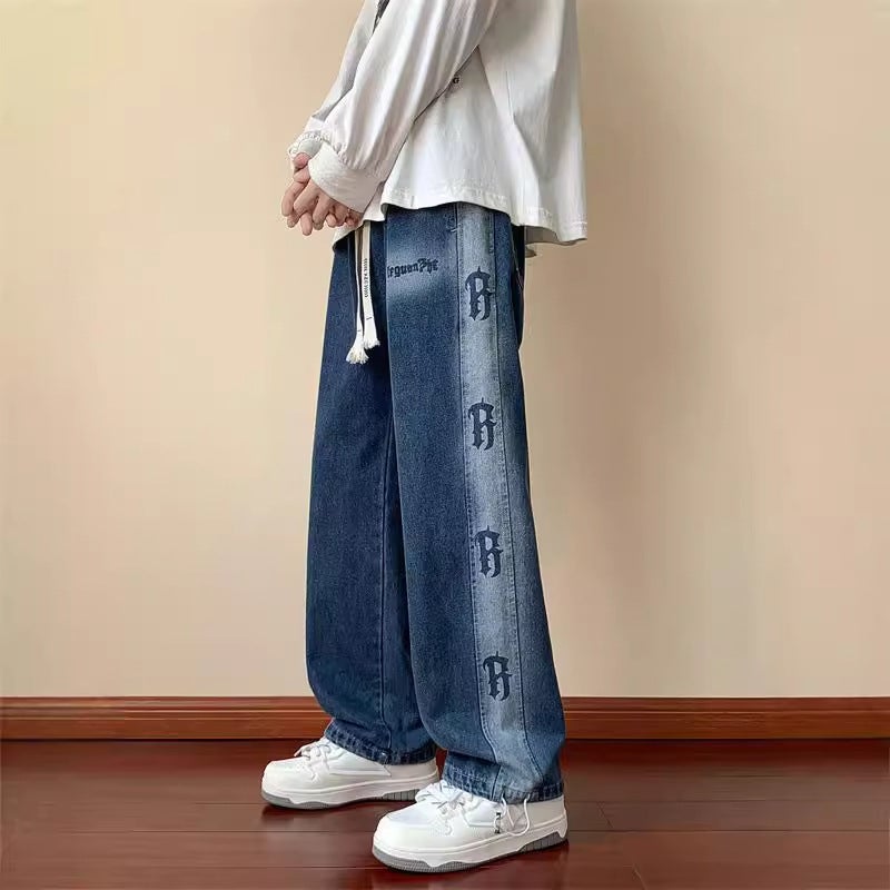 Unisex Classic Denim Jeans Loose Fit Daily Outdoor Wear - Image 4