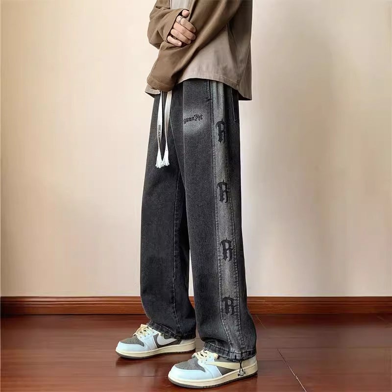 Unisex Classic Denim Jeans Loose Fit Daily Outdoor Wear - Image 2