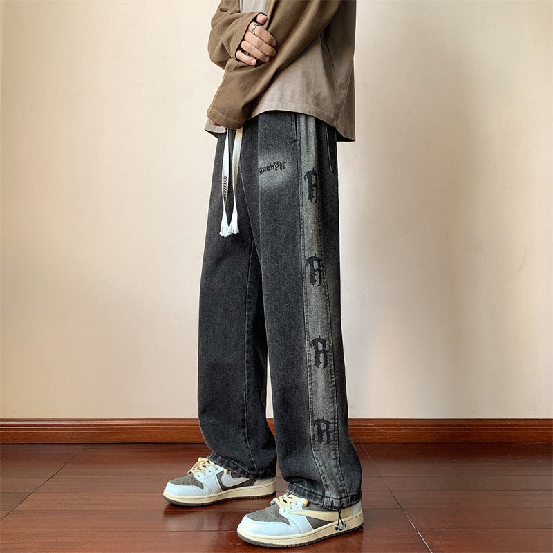 Unisex Classic Denim Jeans Loose Fit Daily Outdoor Wear - Image 1