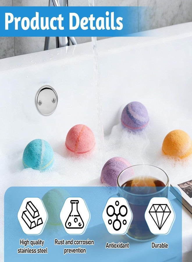 Macuezu Universal Bathtub Overflow Cover, Two-Hole Overflow Drain Cover with Screws, Bathroom Tub Overflows Drain Plate Replacement for Most Bathtubs - Image 3
