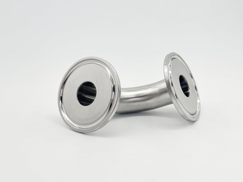 Geife Stainless Steel 304 Tri Clamp Elbow, 1.5" Clamp Ferrule with 3/4 Inch OD Pipe, 90 Degree Polished Bend Fitting - Image 2