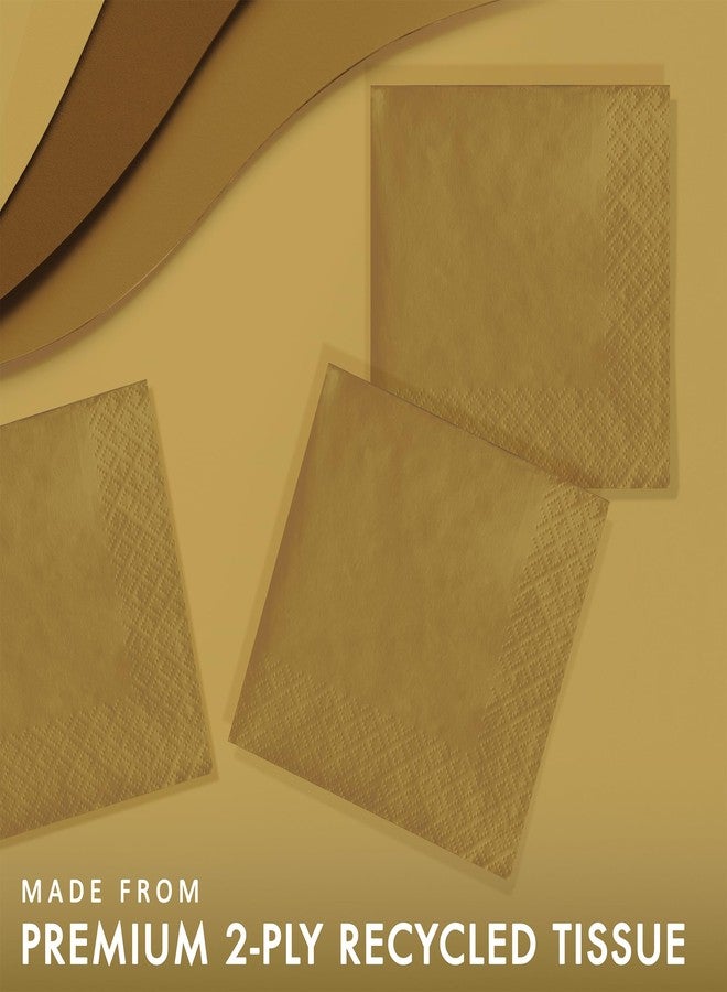 كرييتف كونفيرتينج مناديل ورقية للمشروبات من كرييتف كونفرتينج، لون ذهبي لامع، 200 منديل، طبقتان، 5 بوصات × 5 بوصات - Image 5