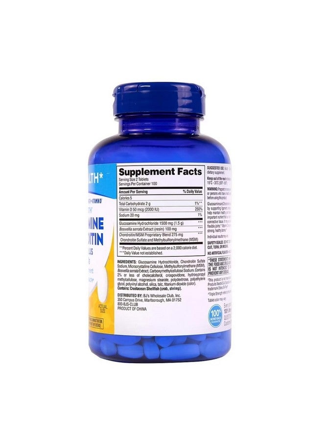 Berkley Jensen Berkley Jensen Glucosamine Chondroitin - Triple Strength Glucosamine Chondroitin Complex with MSM and D3 - Joint Supplement Tablets for Joint Support and Cartilages, NSF Certified, 200 Ct. (Pack of 1)  - Image 3