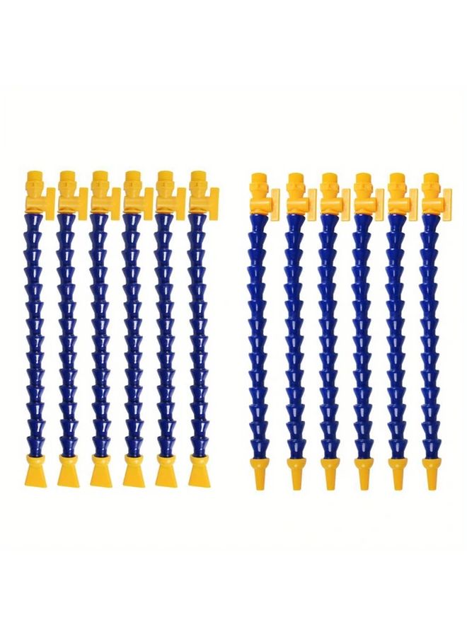 12 Pcs 400mm Coolant Hose Kit for Lathe Milling CNC Machine Water Cooling System - Image 1