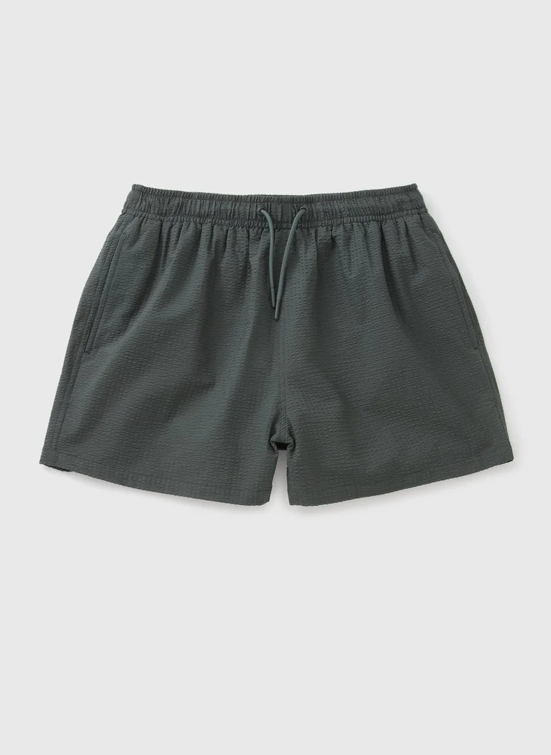 Matalan Teal Seersucker Swim Shorts