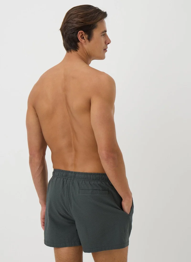 Matalan Teal Seersucker Swim Shorts