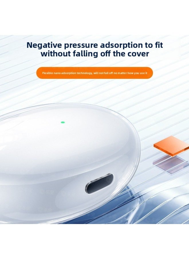 For Huawei Freebuds6i Headphone Case Protective Case Drop-resistant Freebuds 6i Transparent Soft Case Se2-Color:Transparent Protective Case (bare Shell + Hook)-Model:freebuds Se2