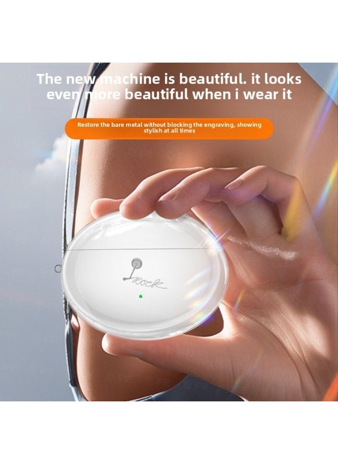 For Huawei Freebuds6i Headphone Case Protective Case Drop-resistant Freebuds 6i Transparent Soft Case Se2-Color:Transparent Protective Case (bare Shell + Hook)-Model:freebuds Se2