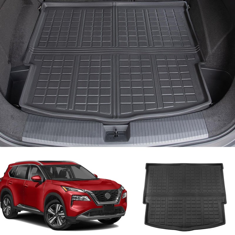 powoq Cargo Mat Compatible with 20212025 Nissan Rogue Trunk Mat Cargo Liner TPE Trunk Liner Replacement for 2021 2022 2023 2024 2025 Nissan Rogue AccessoriesNo Sport Model