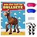 OULUN Toy Inspired Stories Party Supplies Pin The Tail on The Bullseye Party Game Large Poster 24PCS Reusable Tail Stickers for Kids Boys Birthday Party Toys 4th Party Favors - Image 3