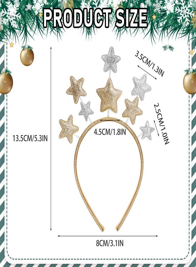 WLLHYF Headband, Gold Alloy Stars Headpiece Hair Band for Women, Girls, Kids, Party Hair Accessory for Princess, Holiday Festival, Birthday Party - Image 2