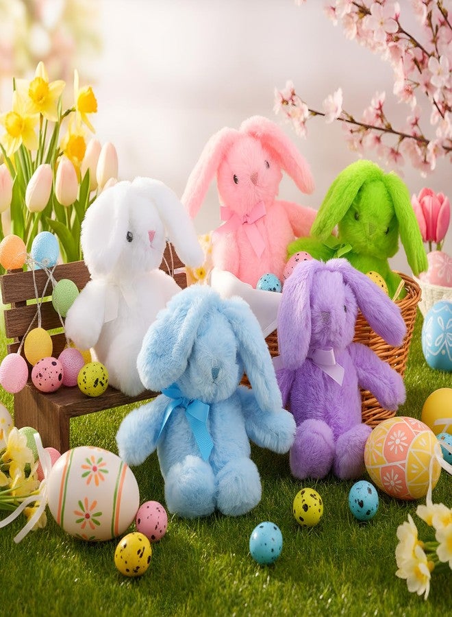 Arrowbash 12 Pcs 13.5 Inch Plush Easter Bunny Stuffed Animal Soft Stuffed Rabbit Plush Toy Kawaii Bunny Stuff for Easter Egg Filler Hunting Fluffy Hugging Sleeping Gifts (Adorable,12 Colors) - Image 4