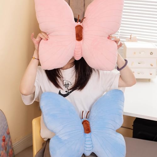 PEACH CAT Butterfly Pillow Decorative Butterfly Shaped Throw Pillows 157 x 157 Cute Plush Cushion Decor for Bedroom Living Room Sofa Couch Pink - Image 3